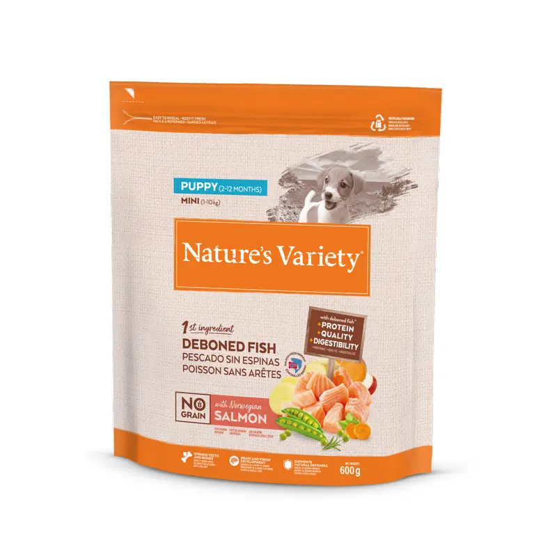 Nature'S Variety Ração para Cães, Mini, com Salmão do Atlântico, Natural, 600 gr