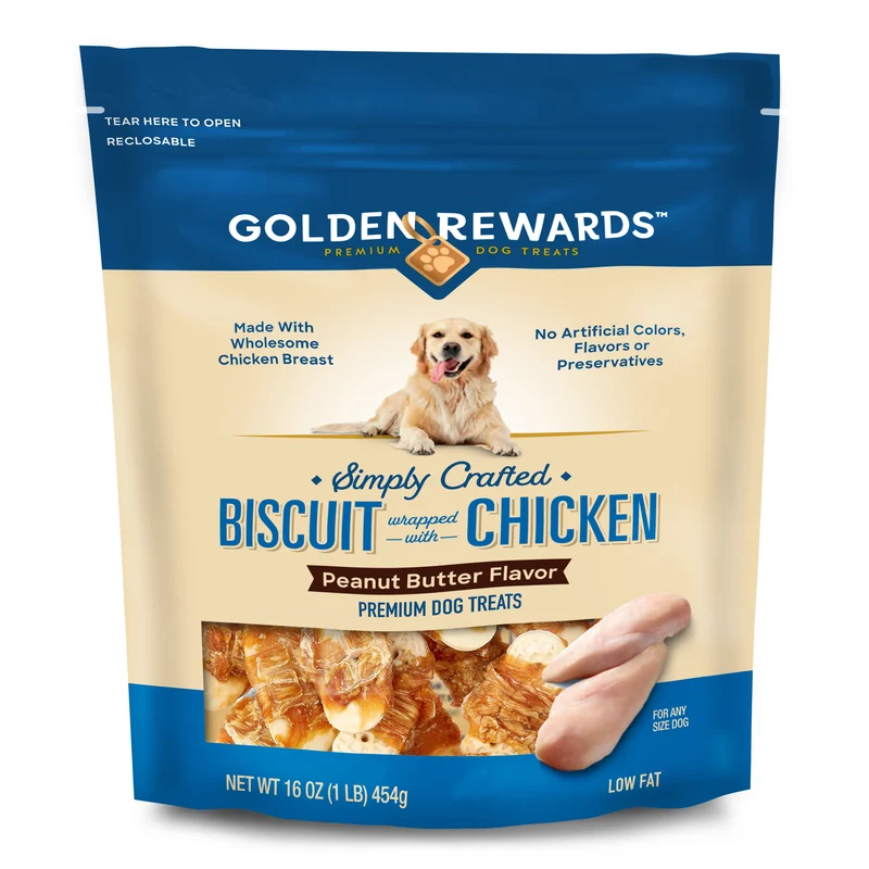 Golden Rewards Peanut Butter Flavor Biscuit Wrapped w/Chicken Biscuit 32 oz
