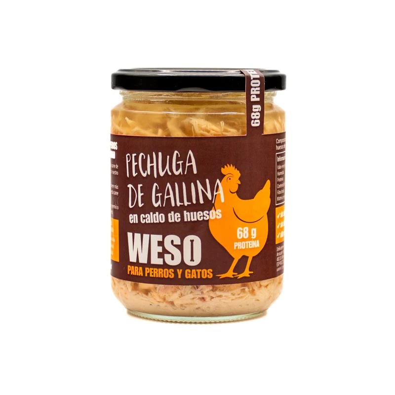 Pechuga de gallina en Caldo de huesos - 400g - WESO