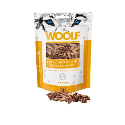 Triángulos de Pollo y Bacalao Woolf - Snacks Para Perros
