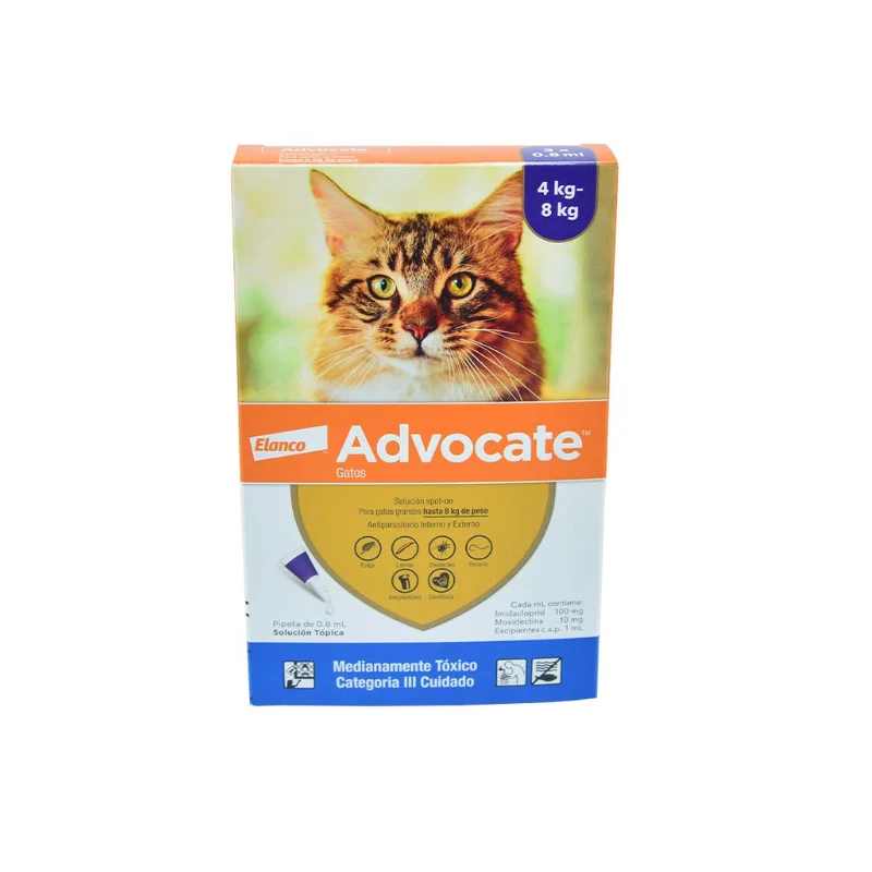 Advocate Gatos 3 X 0.8 Ml 4 - 8 kg