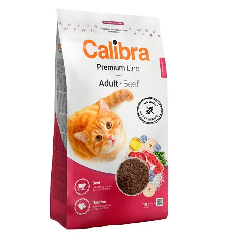 Calibra Calibra Cat Premium para Adultos – Carne de Vaca 10 kg