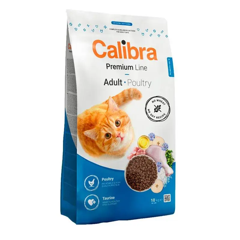 Calibra Calibra Cat Premium para Adultos – Carne de Aves – 10 kg