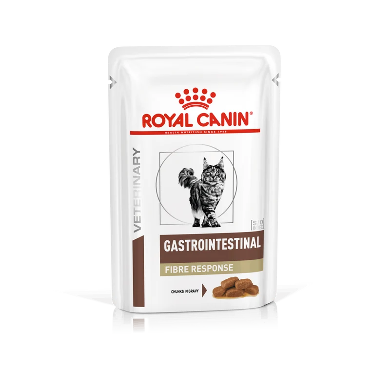 Royal Canin Veterinary Gastro Intestinal Fibre Response Cat 85 Gr (Sobre Finas Láminas En Salsa)