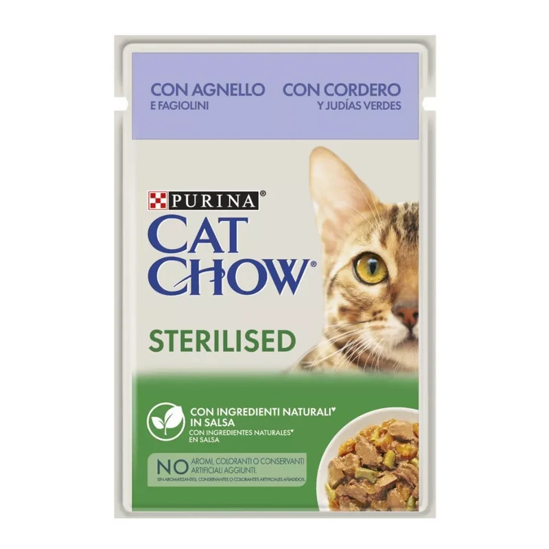 Purina Cat Chow Sterilised Cordero Con Judías 85g