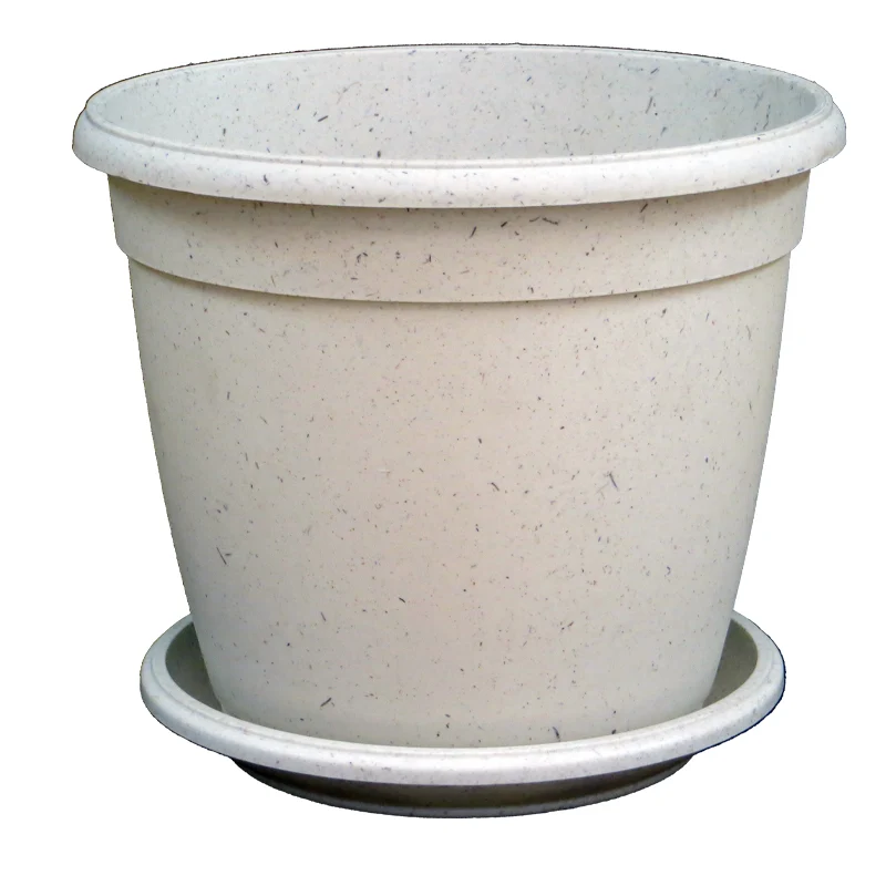 Maceta Genova 32 cm + Plato 23 Eco Fibra