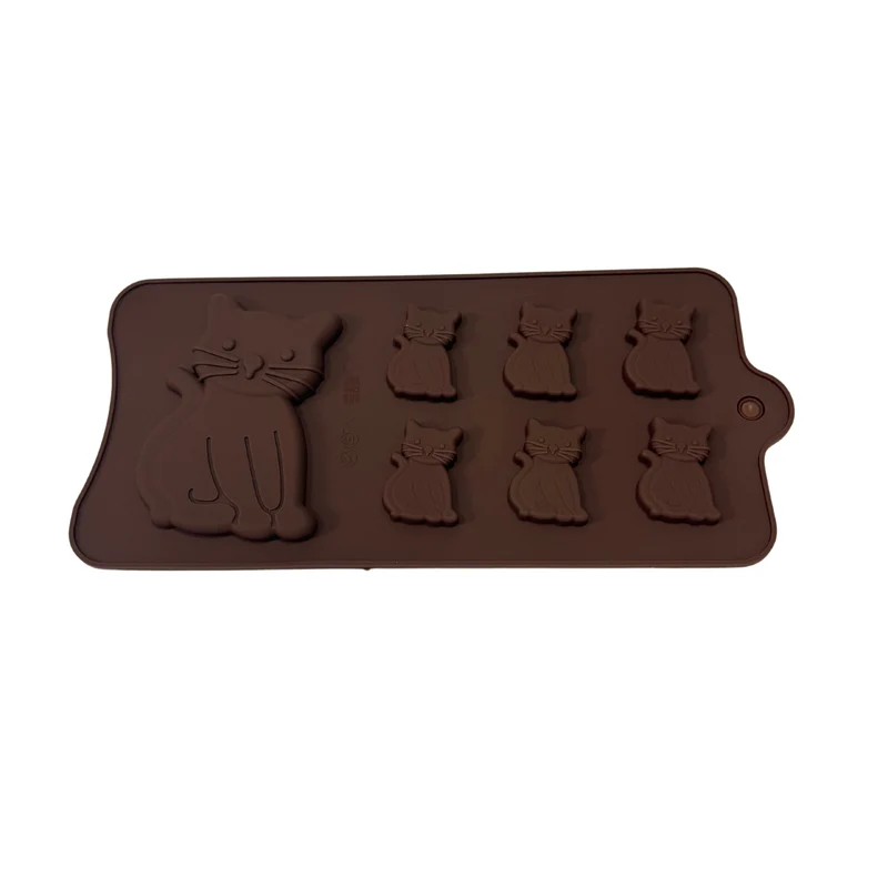 Molde De Silicona Snacks Forma Gato
