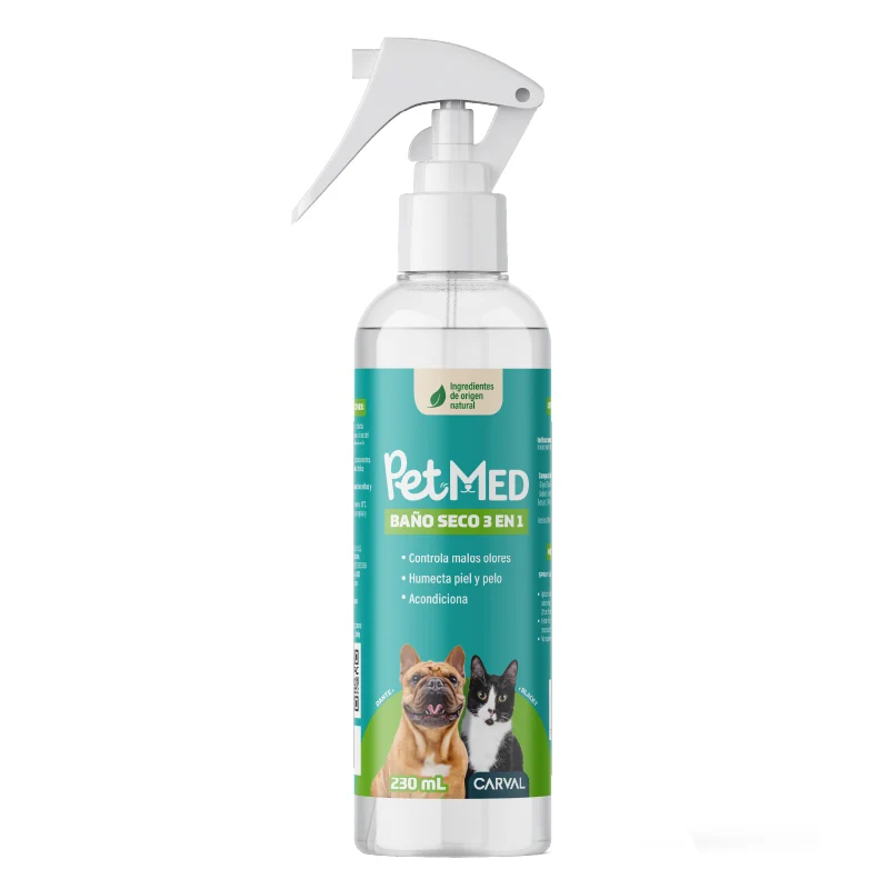 PetMed Baño Seco 3 en 1 para Perros y Gatos