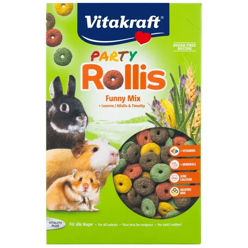 Vitakraft Party Rollis para roedores, 500 gramas