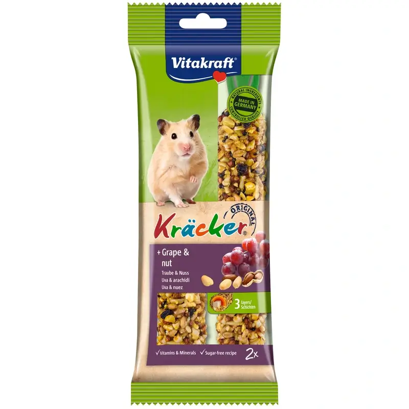 Vitakraft Barras para Hamsters com Uva e Nozes 5x2 unidades