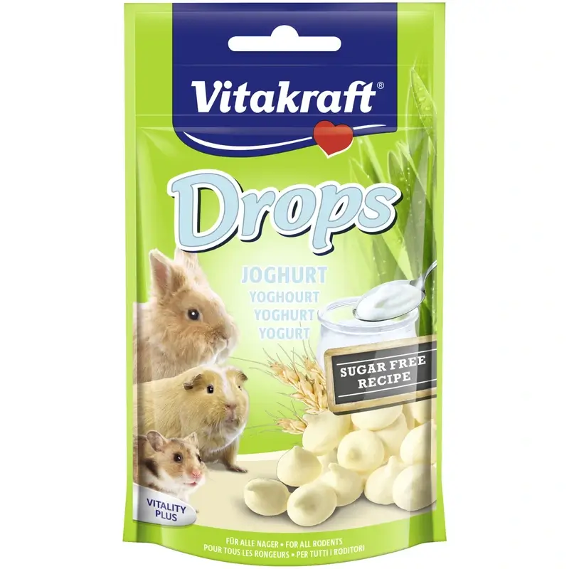 Vitakraft Drops Yoghurt Roedores 75 gramos