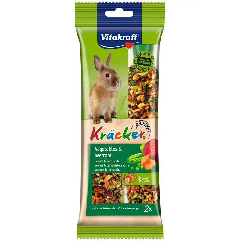 Vitakraft Barras de Coelho Anão com Legumes 5x2 unidades