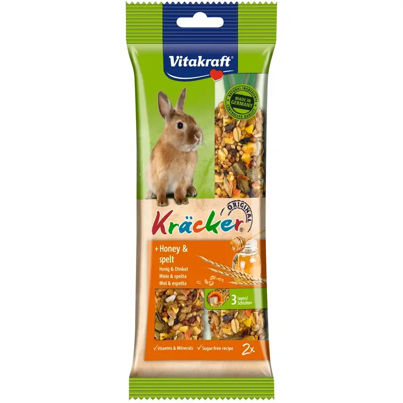 Vitakraft Barras de Mel para Coelho Anão, 5x2 unidades