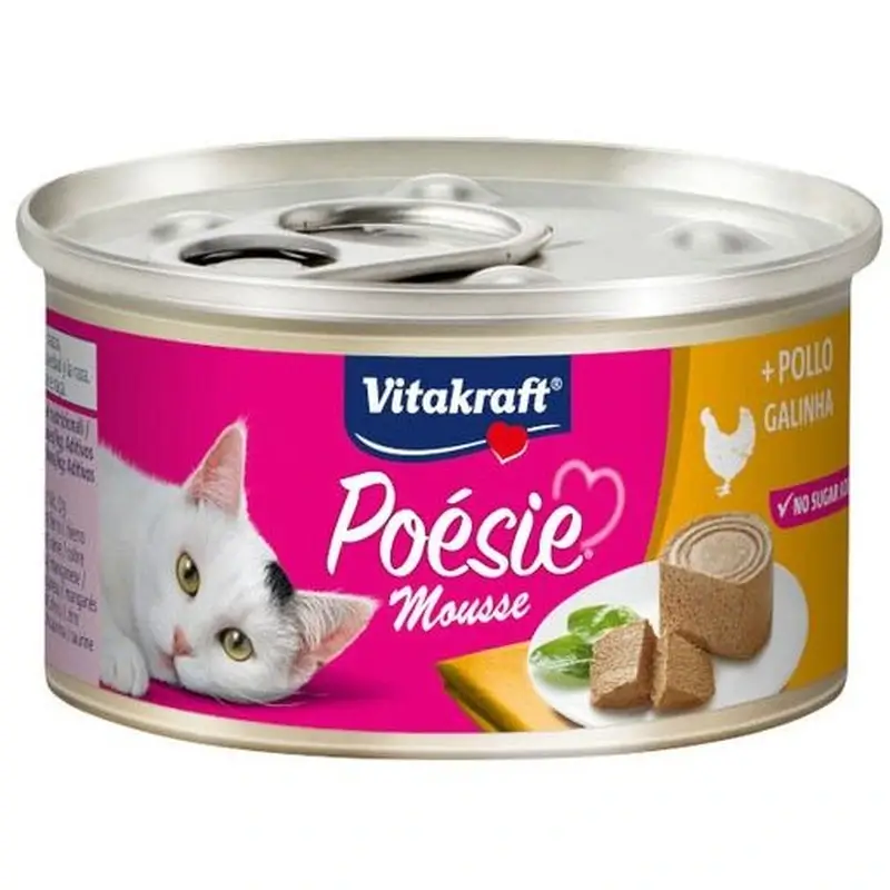 Vitakraft Poesie Mousse de Frango, Lata de 12 x 85 gramas