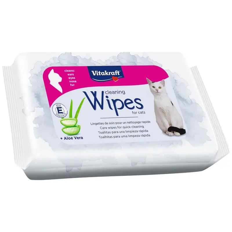 Toalhitas higiénicas Vitakraft com aloé vera, 10 x 20 unidades
