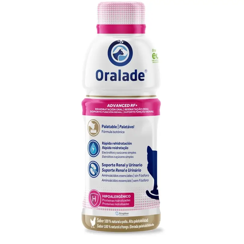 Ecuphar Oralade Rf+ para gatos, 6 x 330 mililitros