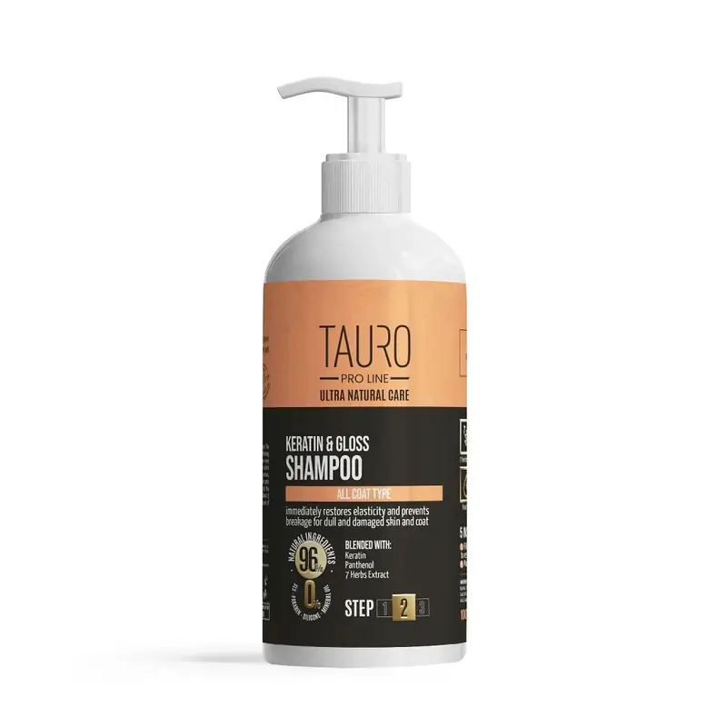 Tauro Pro Line Champô Queratina & Brilho, 1000 ml