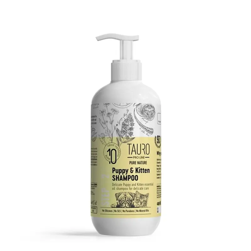 Tauro Pro Line Champô Delicate para Cachorrinhos e Gatinhos, 400 ml