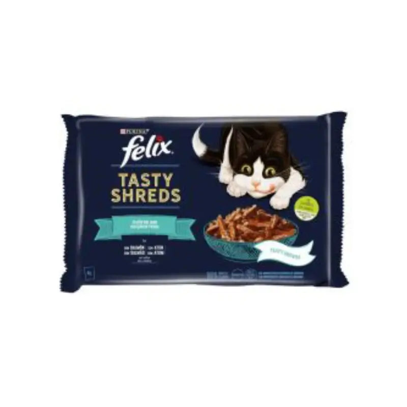 Felix Tasty Shreds Salmão com Molho 12x4x80 gramas