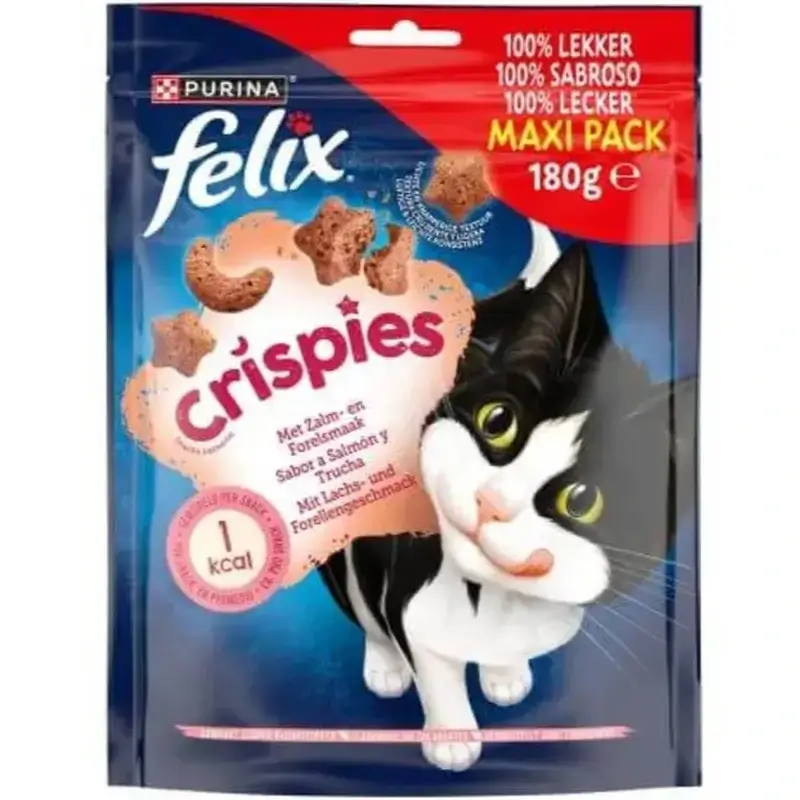Felix Crispies Salmão e Truta 5x180 gramas