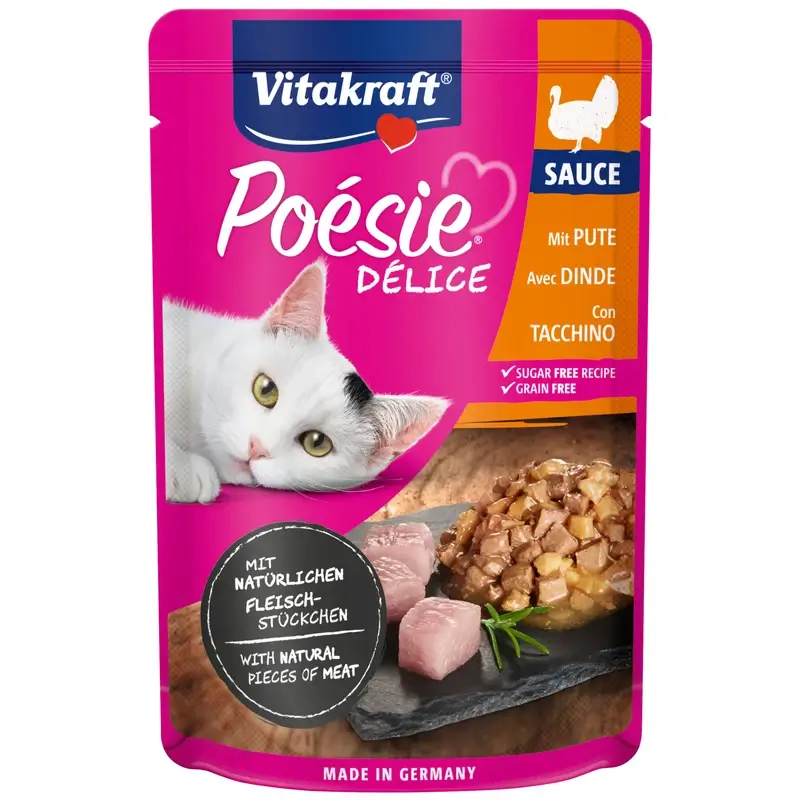 Vitakraft Poésie Delisauce Embalagem de Peru 23x85gr