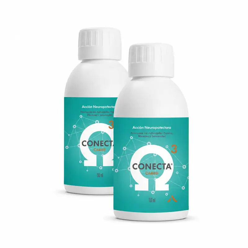 Vetnova Conecta O3Abd, embalagem de 2 x 135 ml com tampa dosadora e seringa incorporada