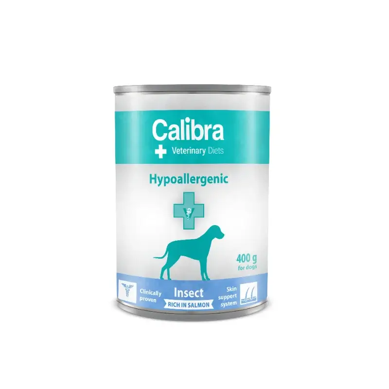 Calibra Vet Diet Dog Hypoallergenic Insectos Salmon Comida Húmeda 6X400Gr