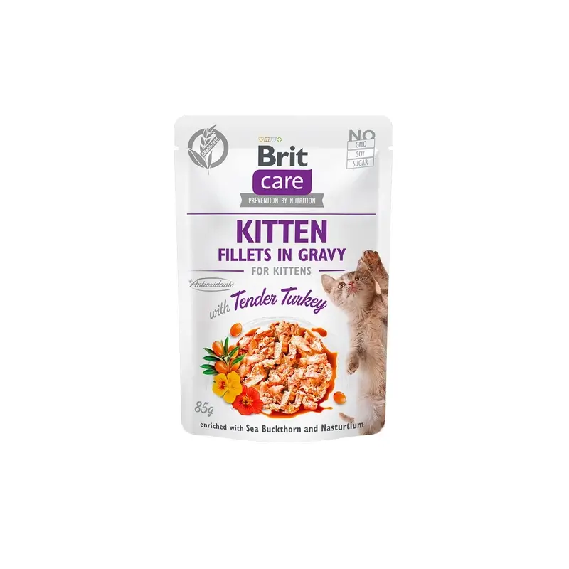 Brit Care Cat Kitten Pavo Pouch 24x85 gramos
