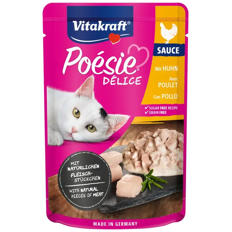 Vitakraft Poesie Delisauce Pouch- Pollo 23X85Gr