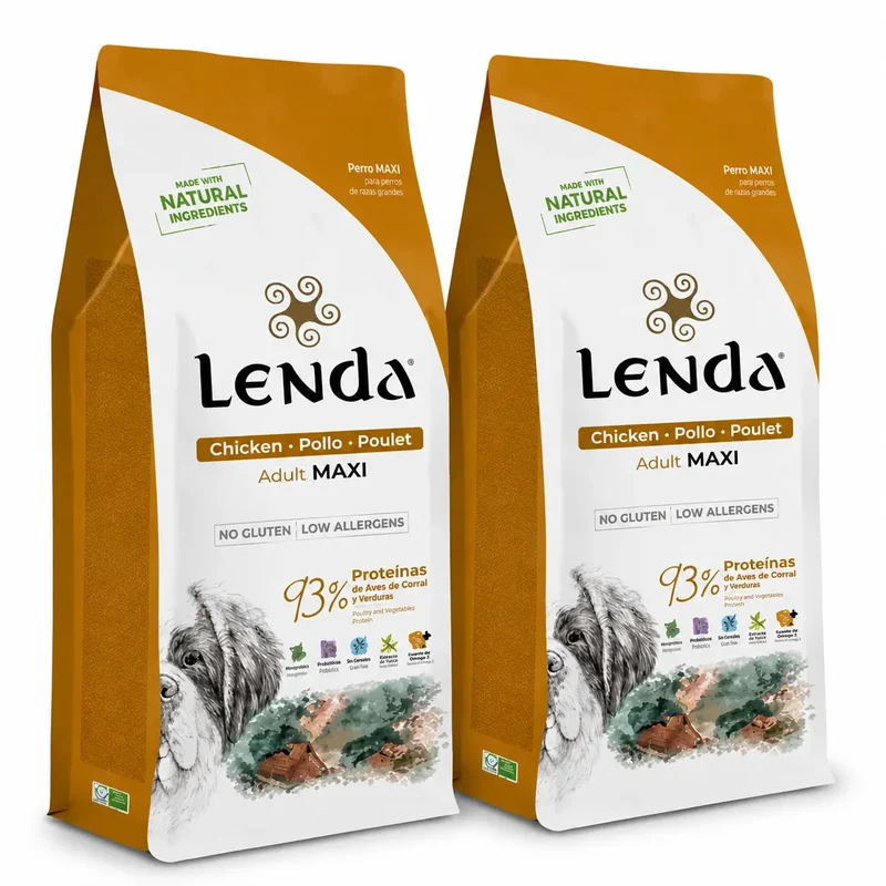 Lenda Perro Adulto Maxi Pollo, 2 X 12 kg