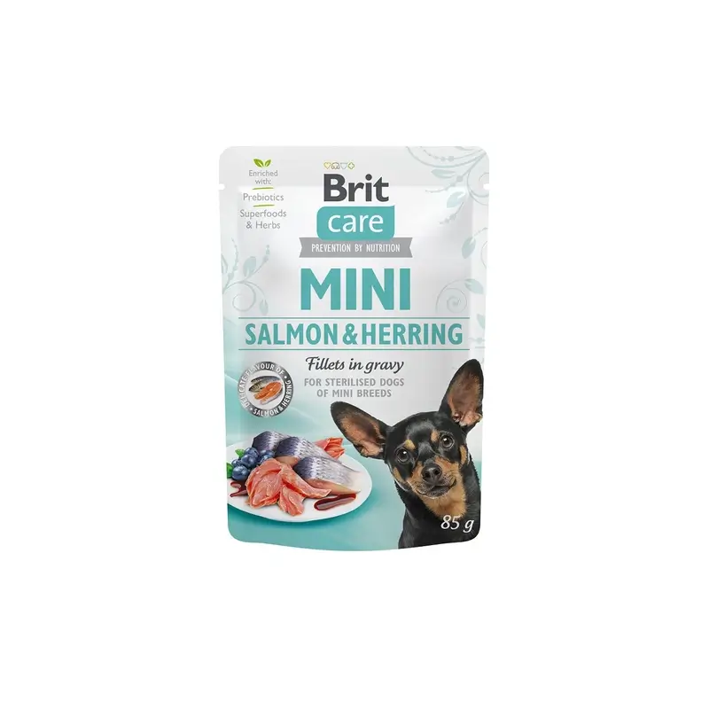 Brit Care Dog Mini Salmão e Arenque, Embalagem de 24 x 85 gramas