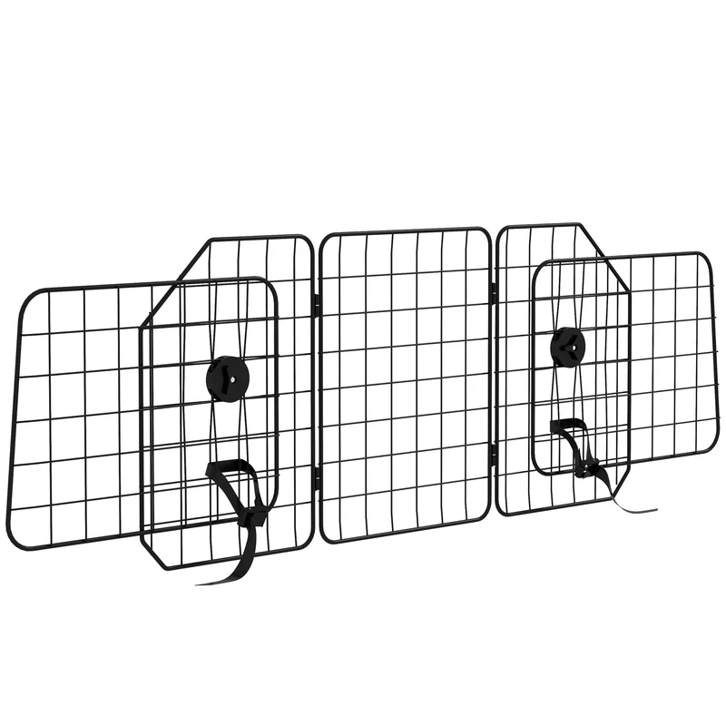 Pawhut Barrera Protectora De Coche Para Perros Con Anchura Ajustable Negro