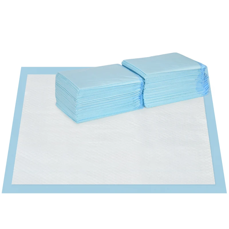 Pawhut Empapadores Para Perros 80 Unidad 60x60 Cm Diseño De 6 Capas Azul