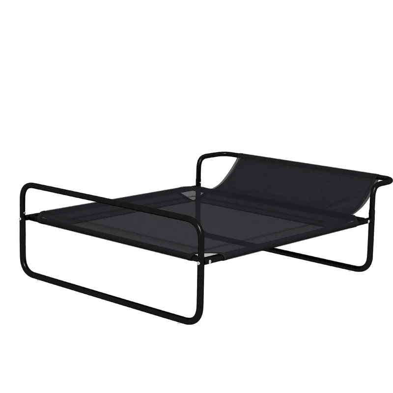 Pawhut Cama Elevada Para Perros Refrescante Y Transpirable 91x69x29 Cm Negro