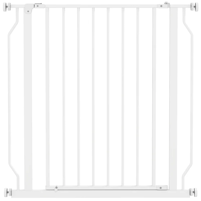 Pawhut Barrera De Seguridad Para Puertas Y Escaleras 75-85x76 Cm Blanco
