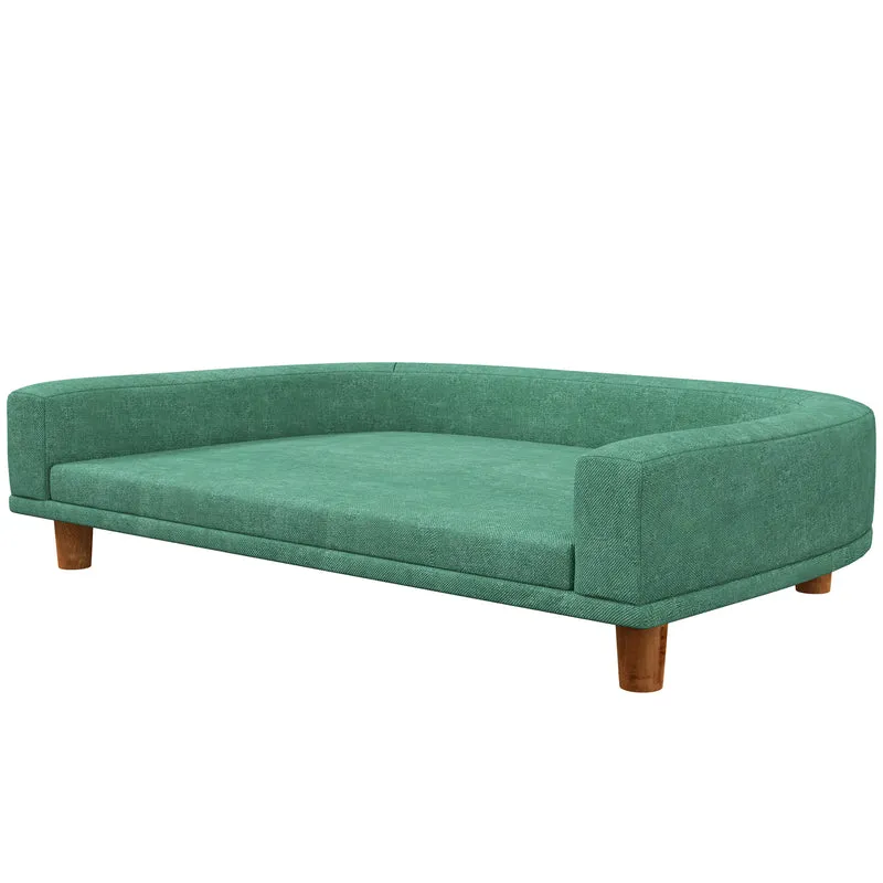Pawhut Sofá Para Perros Grandes Con Cojín Lavable 98x67x25 Cm Verde