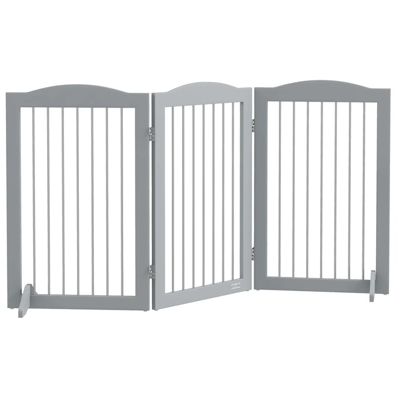 Pawhut Barrera De Seguridad Para Perros Plegable 154x30x80 Cm Con Soporte De Pie