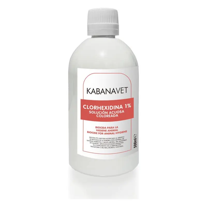 Desinclor (Rojo) Solucion Antiseptica Clorhexidina 1% Para Uso Animal, 500Ml.