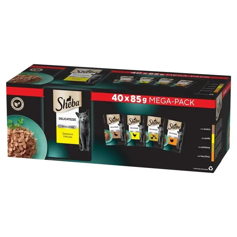 Sheba Bulkpack Aves de capoeira em geleia 40X85G