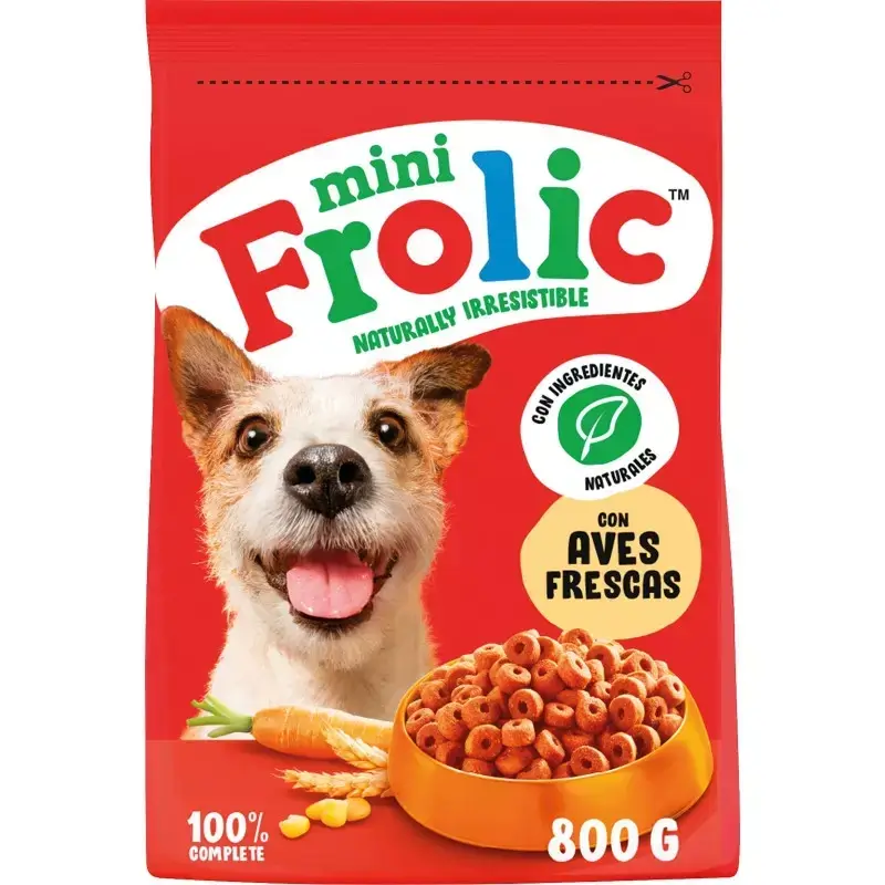 Frolic Adult Poultry Raça Pequena 800Gr