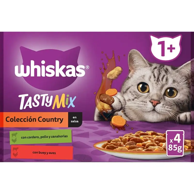 Whiskas Tasty Mix Coleção País 13X4X85Gr