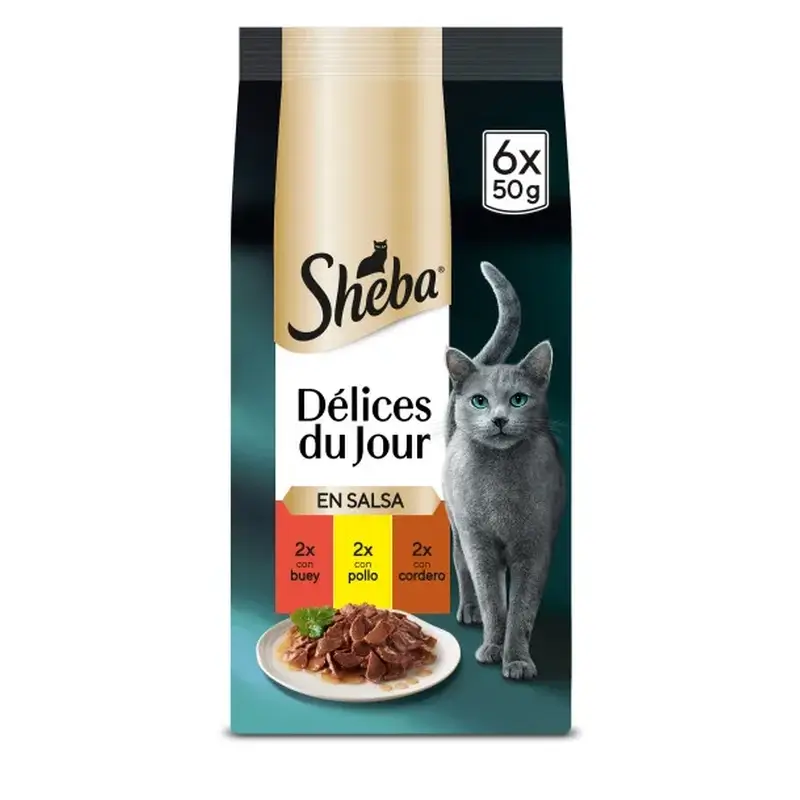 Sheba Delices Du Jour Carnes Para Gatos 12X6X50Gr