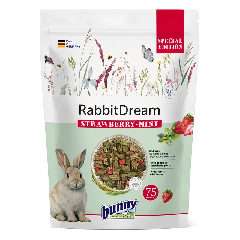 Bunny Alimento Sueño Conejo Ed. Especial Fresa-Menta 1,5Kg