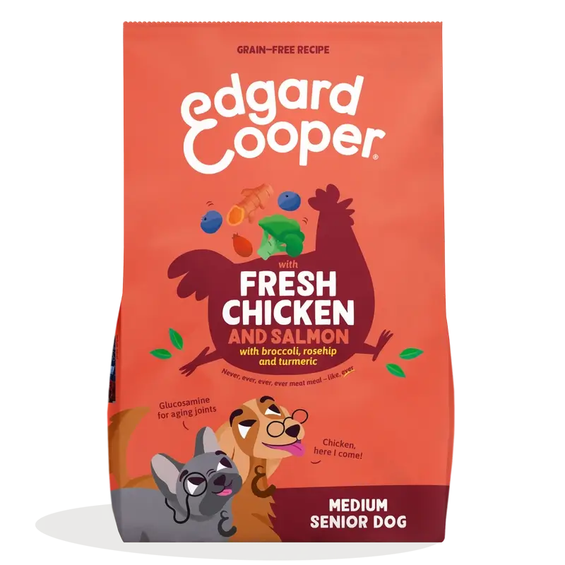 Edgard & Cooper Pienso Para Perros Senior Medianos Con Pollo Y Salmón Frescos , 7 kg