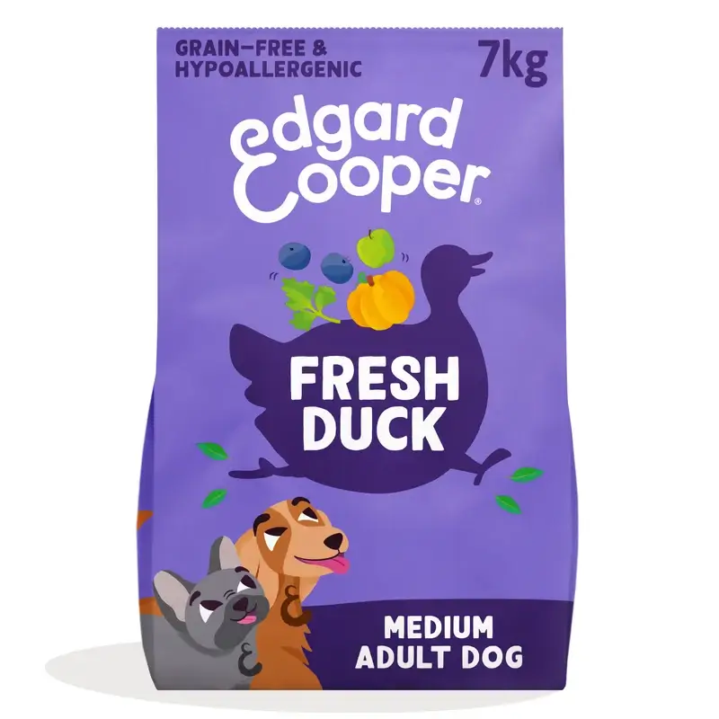 Edgard & Cooper Pienso Para Perros Adultos Medianos Con Pato Fresco , 7 kg