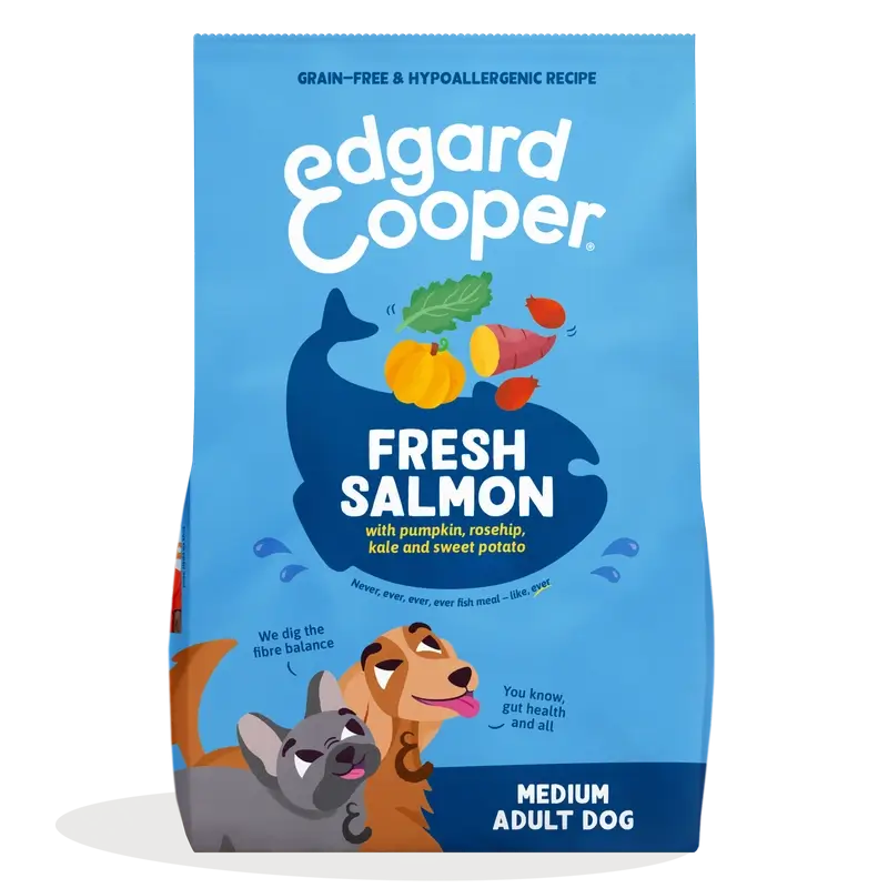 Edgard & Cooper Pienso Para Perros Adultos Medianos Con Salmón Fresco , 1 kg