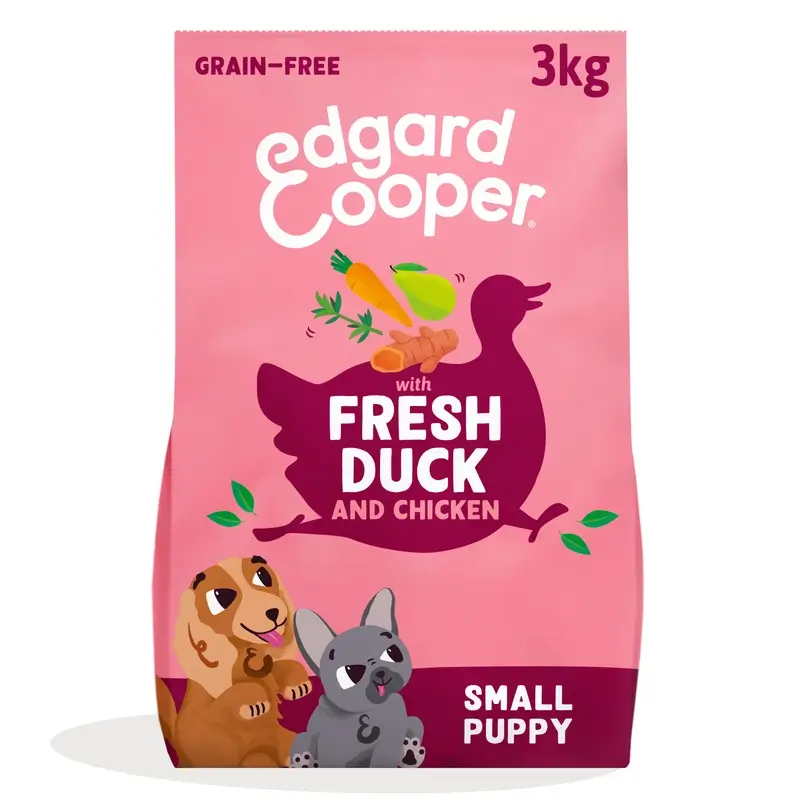 Edgard & Cooper Pienso Para Cachorros Mini Con Pato Y Pollo Frescos , 3 kg