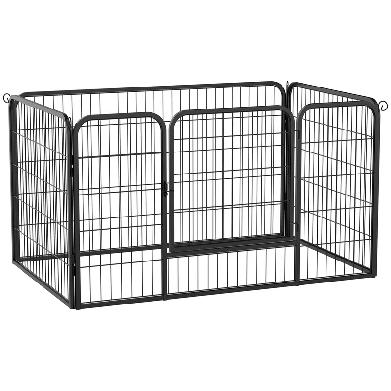 Pawhut Jaula Valla Corral 125x80x70 Cm Mascota Perro Gato Mascotas