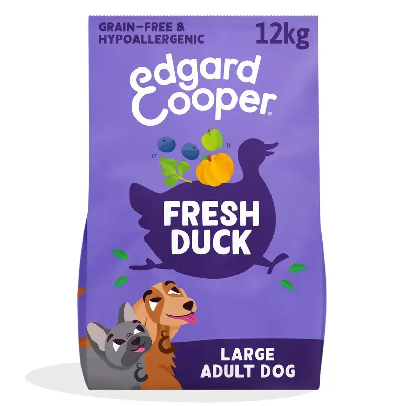 Edgard & Cooper Alimento para cães adultos grandes com pato fresco , 12 kg