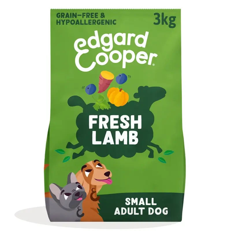 Alimento para cães adultos Edgard & Cooper Miniature com borrego fresco , 3 kg